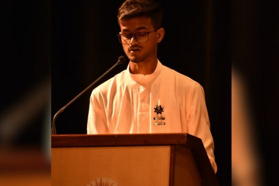 Sougata Roy, Secretary of SXCSA, delivered his inaugural address to the audience welcoming them on a two-day journey of intellectual stimulation, artistic expression, and camaraderie.