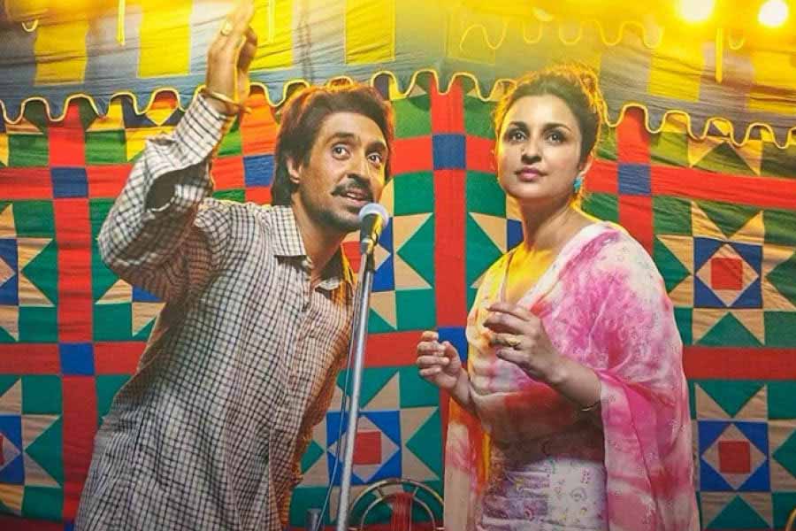 Diljit Dosanjh and Parineeti Chopra in Imtiaz Ali’s Amar Singh Chamkila, streaming on Netflix