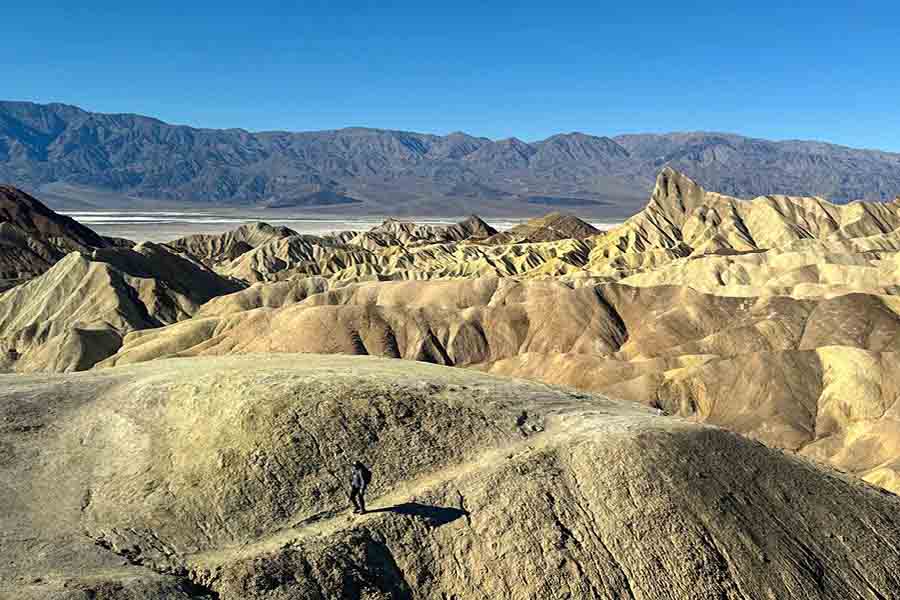 Zabriskie Point that makes a great picture for its Martian landscapes