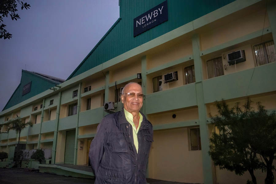 Nirmal Sethia outside the Newby teas production facility in Joka