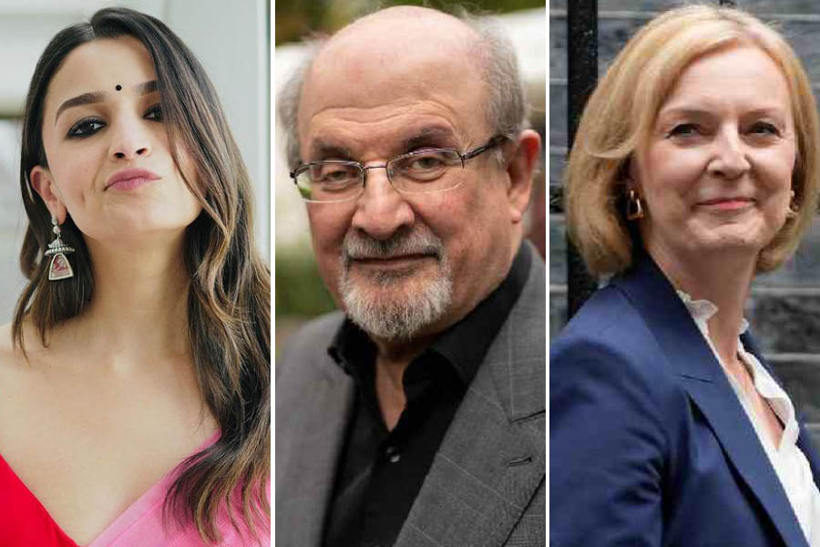 (L-R) Alia Bhatt’s lipstick collection, Salman Rushdie’s ‘Knife’, Liz Truss on her PM problems, and more in this week’s satirical wrap-up
