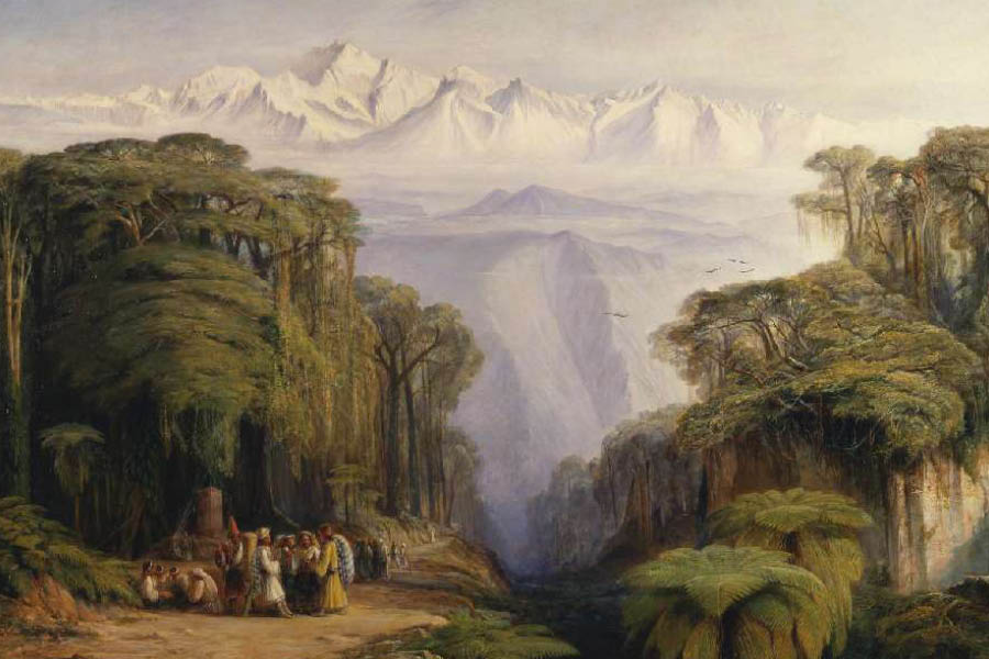 Lear’s painting of the Kanchenjunga