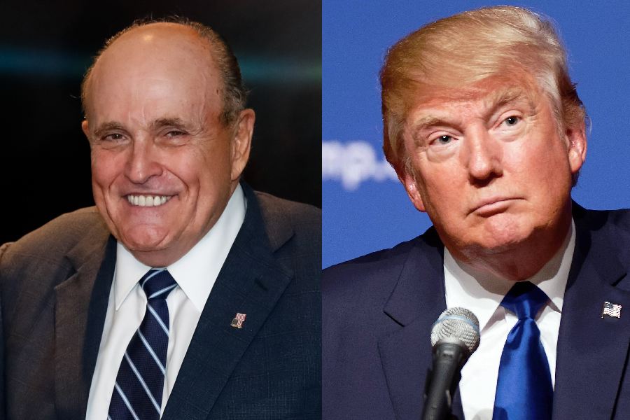 Rudy Giuliani (left); Donald Trump (right)