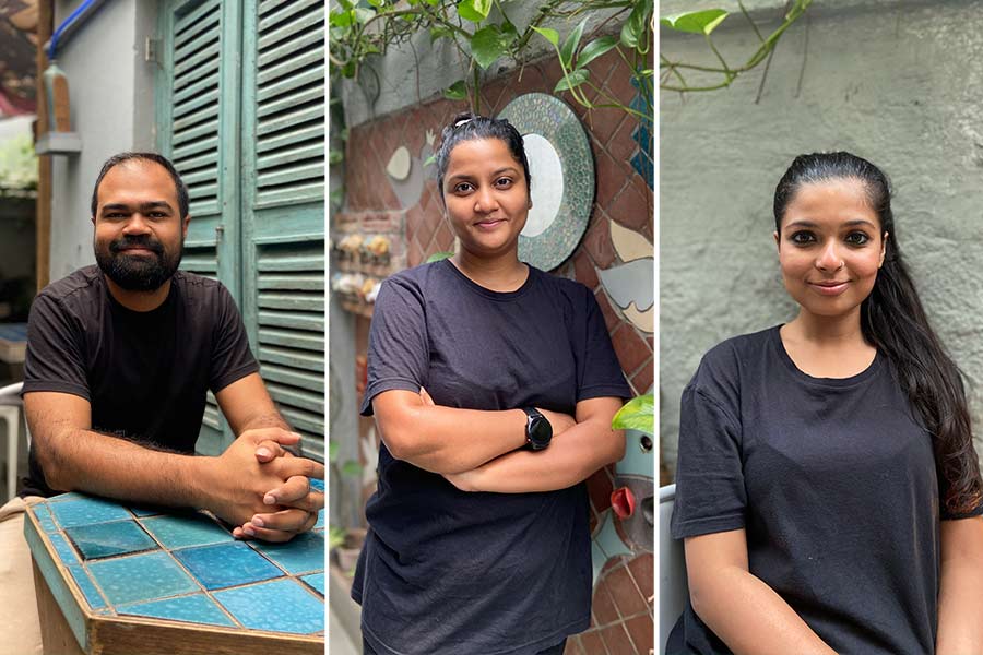 (L-R) Co-head chefs Avinandan Kundu and Koyel Roy Nandy, and sous chef Kirti Agarwal will be travelling to Bangkok and Singapore for the pop-ups  