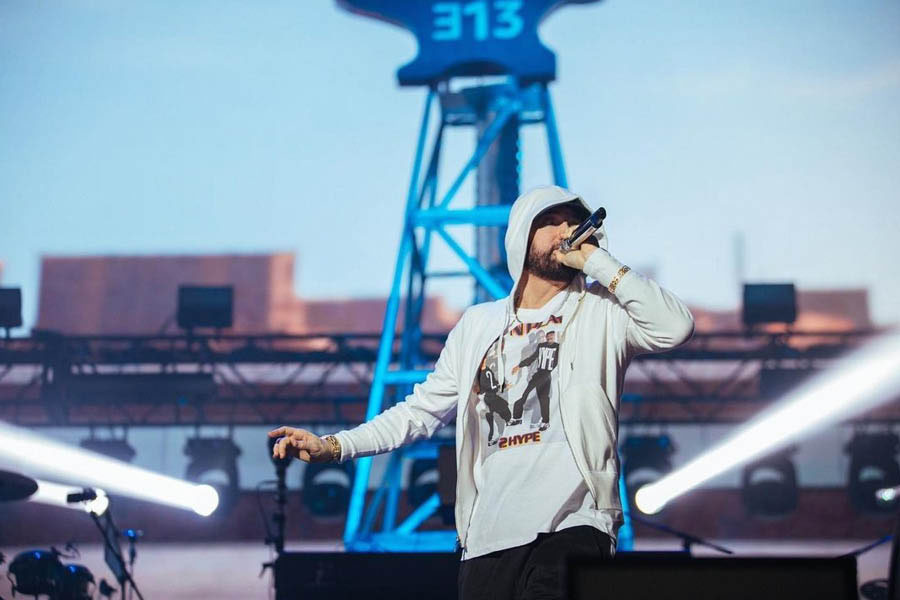 Eminem in performance.