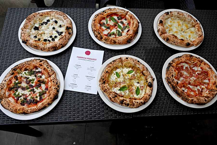 The six specially curated pizzas at Fabbrica