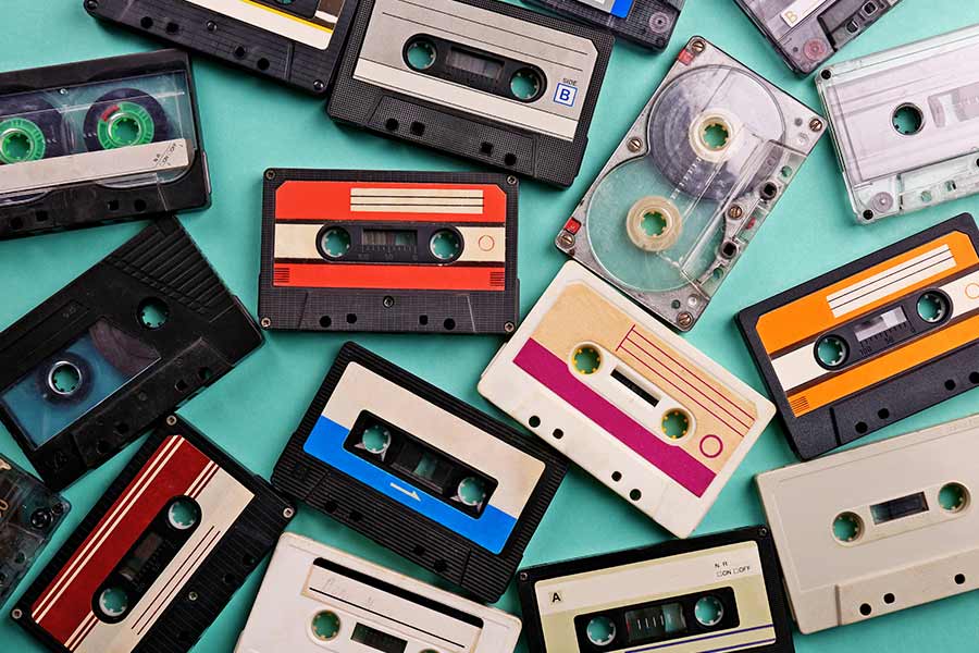 For a while, cassettes were the way to go for musicians. You could record a piece of music, go home and practise it to death, then overwrite it with another song. Reusable media, unlike those fragile and bulky vinyls! 
