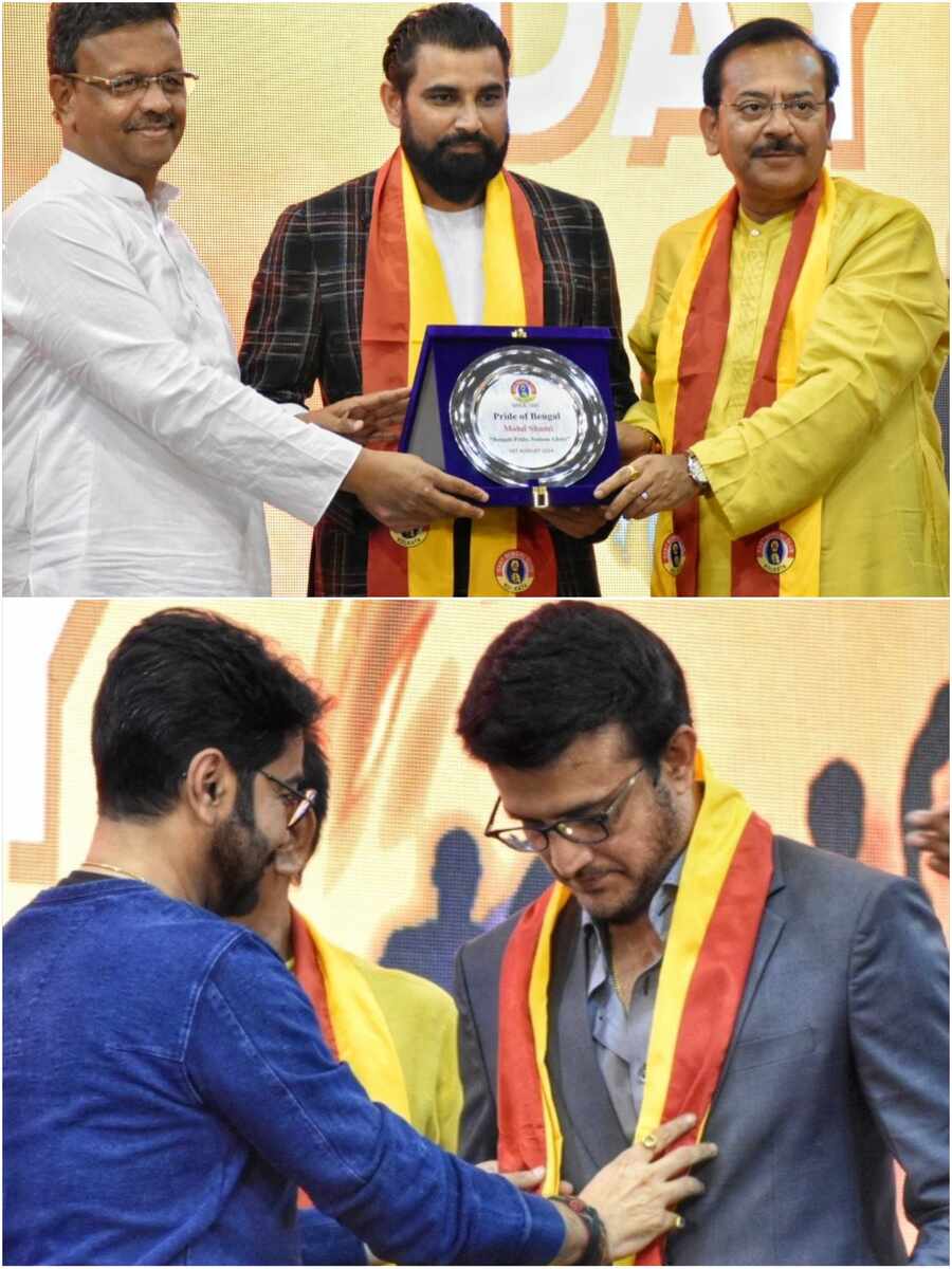 East Bengal celebrated its 105th foundation day on August 1. The club felicitated former India skipper Sourav Ganguly and pacer Mohammed Shami at Khudiram Anushilan Kendra  