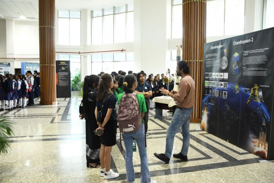 In conjunction with the lecture, an exhibition showcasing India’s space achievements was organised in collaboration with NESAC.