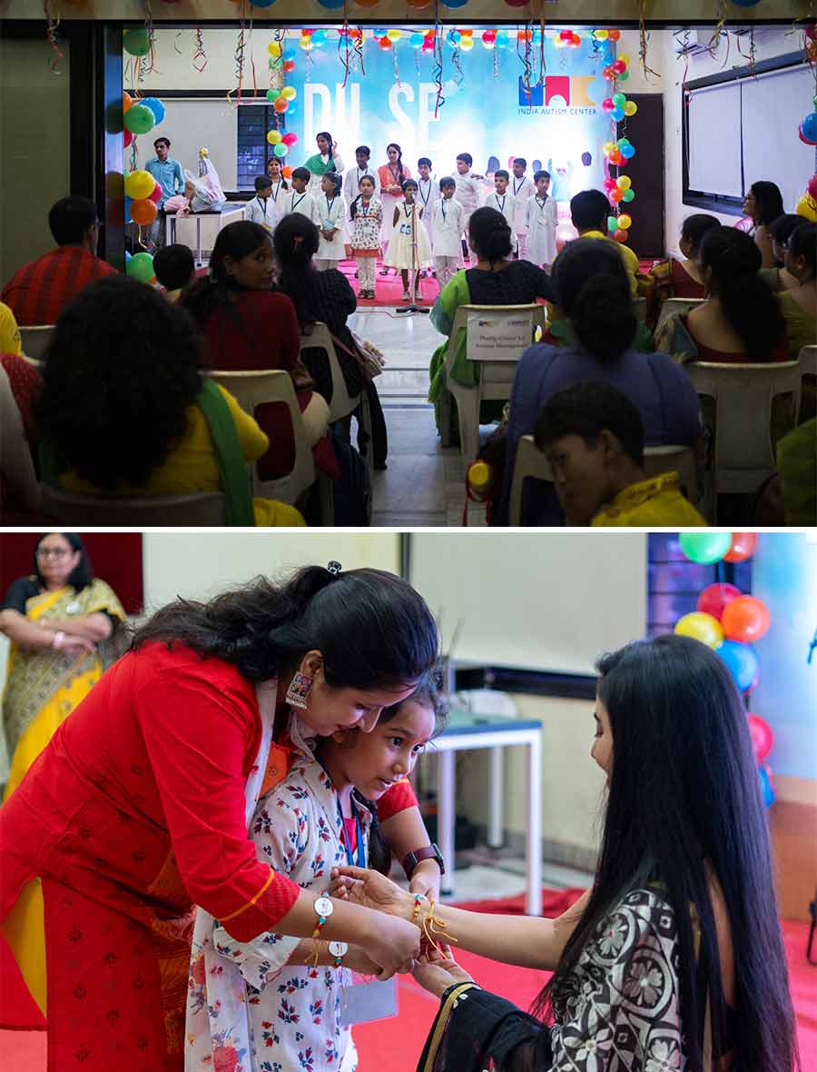 India Autism Centre organised Dil Se Friendship at Rotary Sadan on August 2 to celebrate Friendship Day and encourage children to build new bonds. Students from three schools, Riddhi, Pradip and Shibmandir, came together for the programme, which featured a string of cultural performances. An engaging Q&A session was held involving students, parents and teachers on what "friend" means to them. Tollywood actress Debleena Dutt was the chief guest for the event and spent time exchanging friendship bands with the children