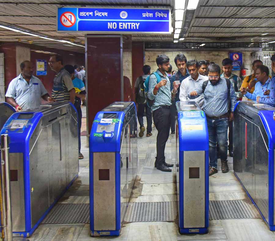 All smart gates remained open at Chandni Chowk Metro station on Monday owing to a system failure