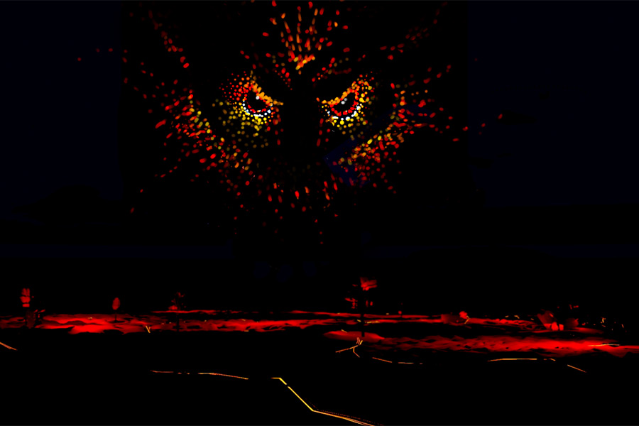 A brilliant blend of the vast landscape elevated by sounds and an array of lights