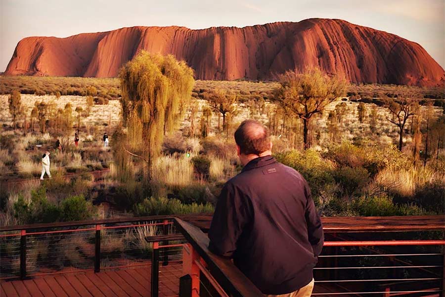 Another view of Uluru at sunrise