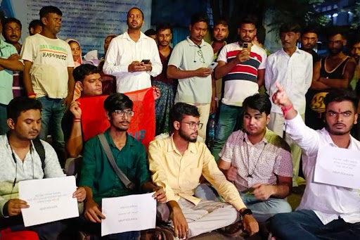  ABVP Calcutta Medical College Students Unit held a sit-in demonstration at RG Kar Medical College on Friday evening