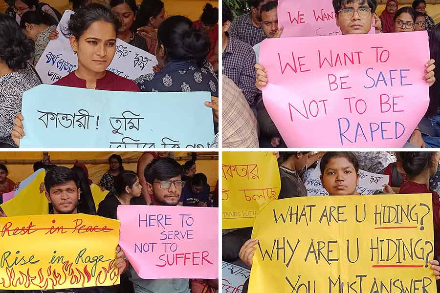 Students protestors at Calcutta Medical College 
