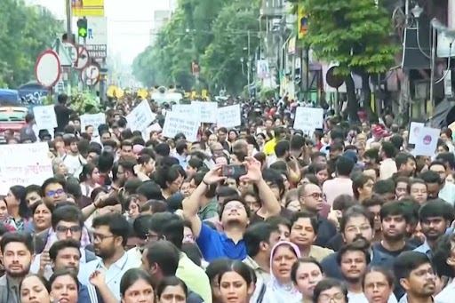 Protesters at Central Avenue on Monday