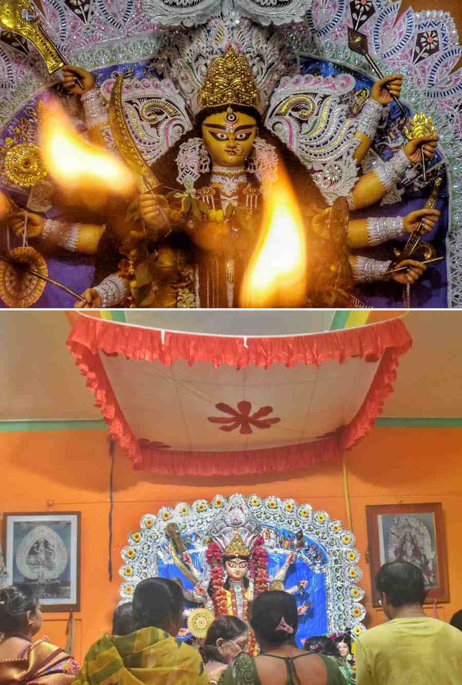 The Mahishasurmardini Puja of Krishnanagar Golapatti Barwari is being held for more than 300 years during the Shukla Paksha of the Shravan month of the Bengali calendar