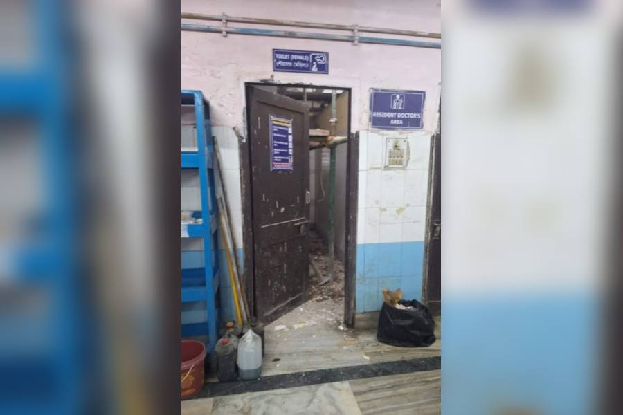 Ladies toilet in the Chest Department, RGKMCH