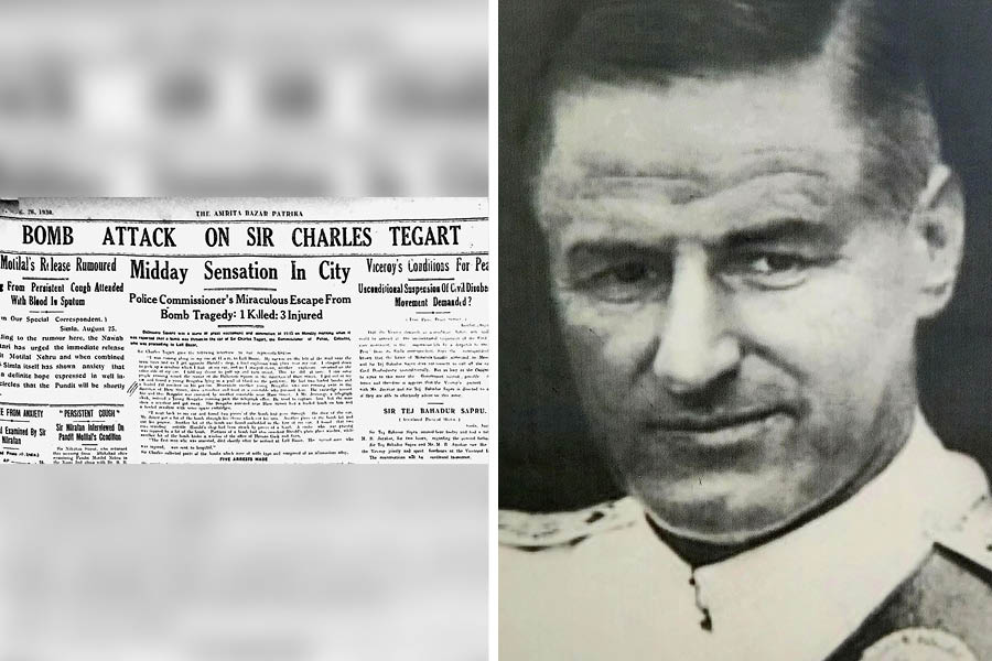 The Amrita Bazar Patrika report published on August 26, 1930, giving an account of the assassination attempt on Charles Augustus Tegart (also known as CAT to his foes)