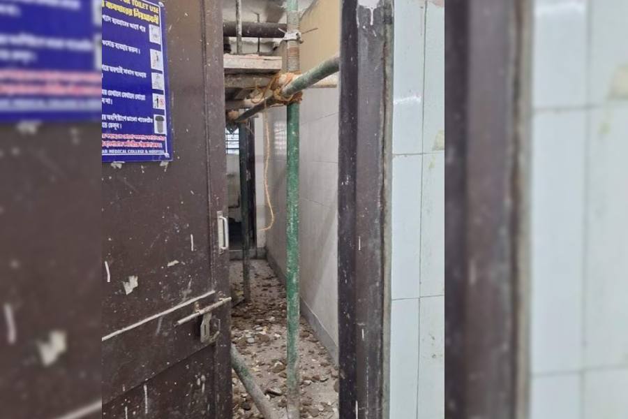 Renovation work underway on Tuesday