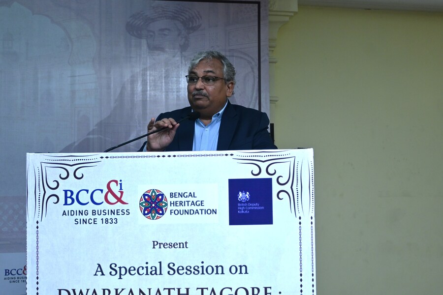 Gautam Ray, president of BCC&i, delivered the welcome address, highlighting Dwarkanath Tagore’s legacy as a visionary and business pioneer of colonial Bengal. He reminded the audience of the avenues explored by Tagore and his membership at the Bengal Chamber. “Tagore’s social and commercial contributions reiterate the importance of Bengalis venturing into business,” observed Ray