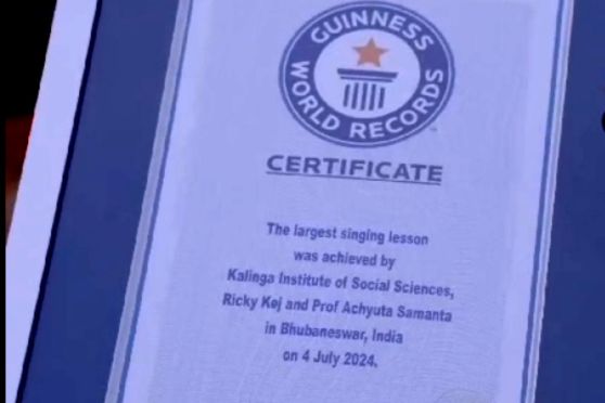 The Guinness Book of World Records Certificate