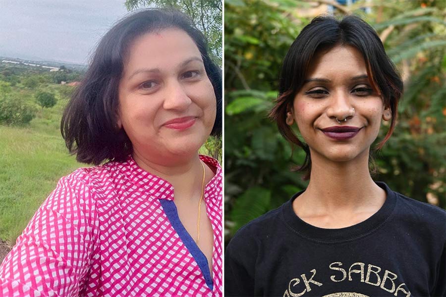 Sushmita Maheshwari and (right) Sharon Sarah Thawaney value the freedom of expression