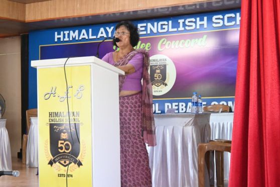 Mrs Gayatri Rai, Principal of Himalayan English School, remarked that the interschool debate competition was a fitting event to celebrate both the past and future achievements. 