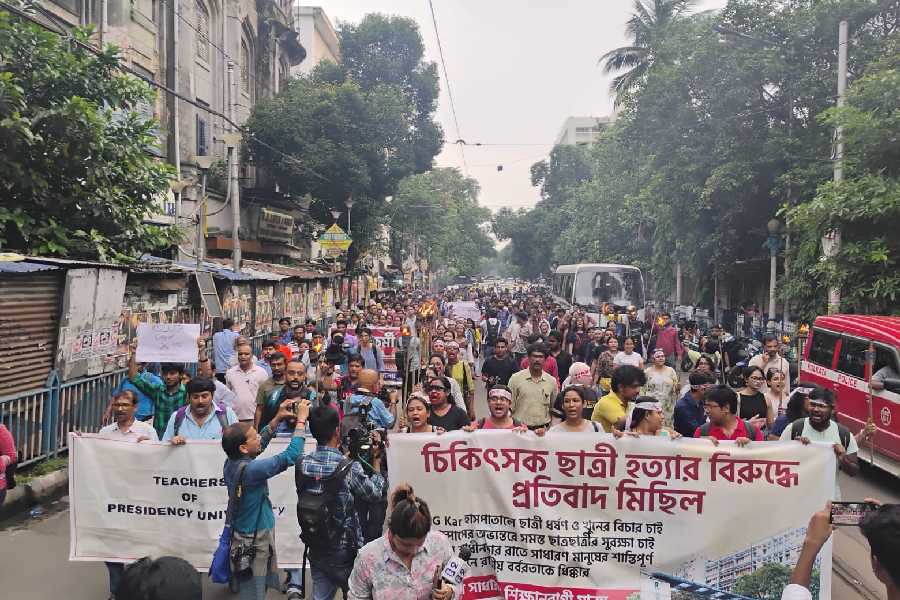 Almost 250 people joined the protest called by the Presidency University