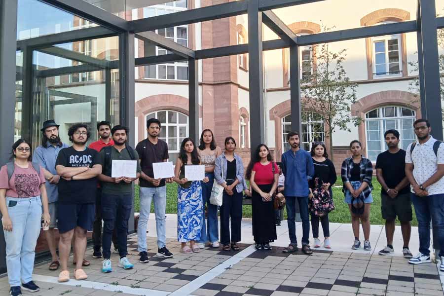 Protest demonstrations at South Asian Institute, Heidelberg 