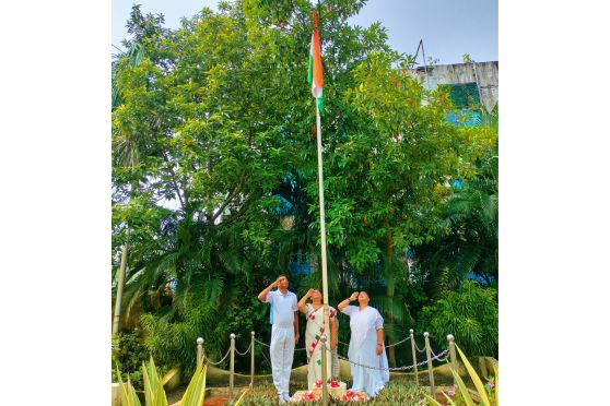 In a kaleidoscope of colors and a symphony of patriotic fervor, Amrita Vidyalayam Kolkata celebrated the 78th Independence Day with great zeal and zest. The festivities commenced on August 1st and continued for a fortnight, culminating in a grand finale on August 15th