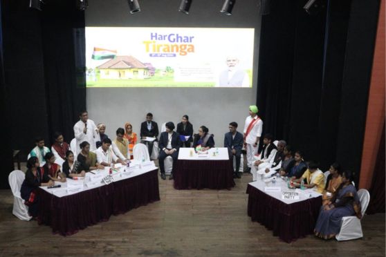 The main attraction of this year’s Independence Day Celebration was a session of Youth Mock Parliament conducted by the students of classes IX  to XII that was held on the 14th of August. The students meticulously put forward their views on different burning topics of present-day India