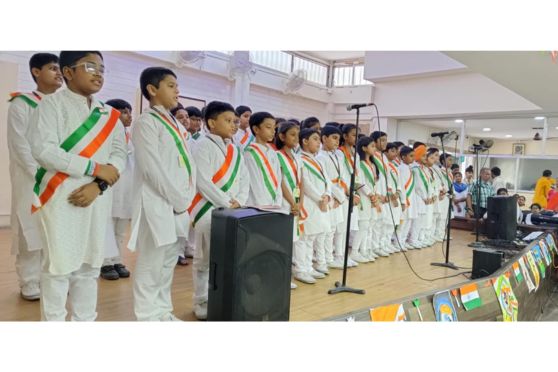 Jds, Kolkata celebrated the 78th independence day with full vibrance, colour and vigour. The day started with the students' council marching with a band to announce the celebration of freedom , independence and unity. The salute was taken by our managing trustee ma'am. She hoisted the National flag which was followed by the national anthem sung by all present there.