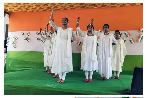 It was followed by the felicitation of the students for their outstanding performance. A drama was enacted depicting a significant moment in the independence struggle . Students performed patriotic songs and dances to celebrate the nation’s heritage.