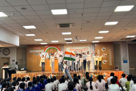 The Scouts led the way with a disciplined march-past, setting the tone for the day. Students of Classes IV and V brought the stage alive with vibrant performances in dance, music, poetry, and a captivating dance-drama, truly embodying the essence of unity and patriotism