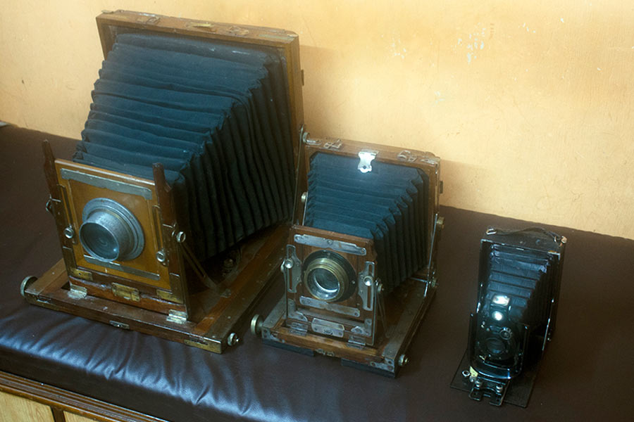 (From left) Full, half and quarter format cameras