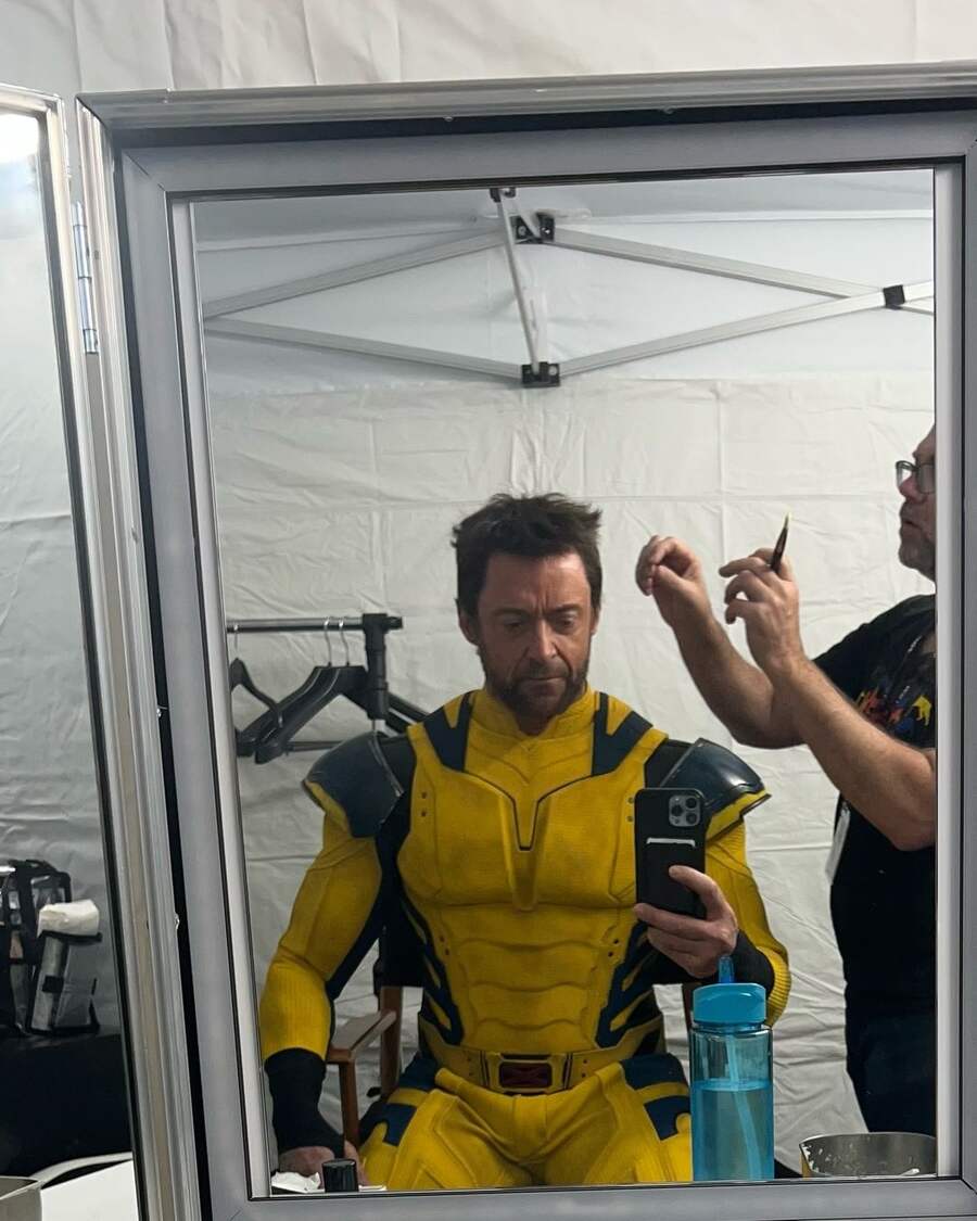 Jackman, who sported the bold yellow Wolverine suit for the first time in the Shawn Levy directorial, took a mirror selfie while a makeup artist worked on his hair. The actor did not wear the suit in any of the original X-Men movies. However, the iconic costume was teased in a deleted scene from The Wolverine (2013).