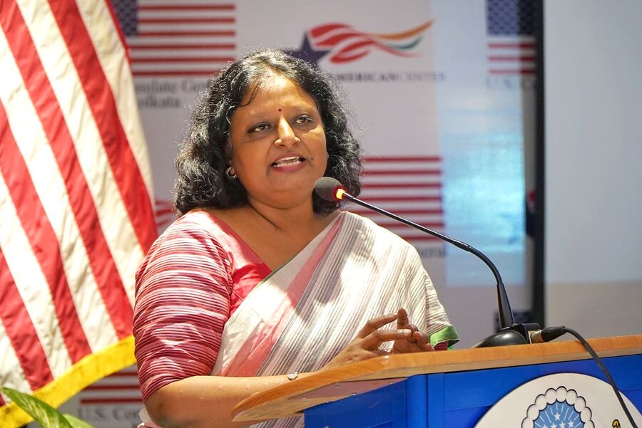 Harshamanjari Nanda, the executive director of Uddami India Foundation, said associating with the US consulate helped give the girls a stellar experience where they could use the library at American Center and gain knowledge. ‘We did a screening process to pick the best candidates and these 33 have done such a good job that their peers have been enquiring if we would conduct something like this again, which I hope we will,’ she said.  The director explained how the second workshop was directed at building entrepreneurial skills where the girls were divided into groups of five to set up a prototype business model