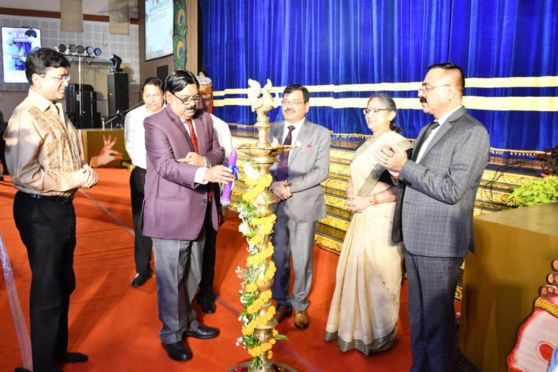 The event began with the ceremonial lighting of the lamp by the dignitaries, setting the tone for the day.