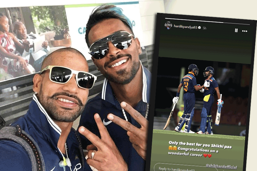 Shikhar Dhawan and Hardik Pandya