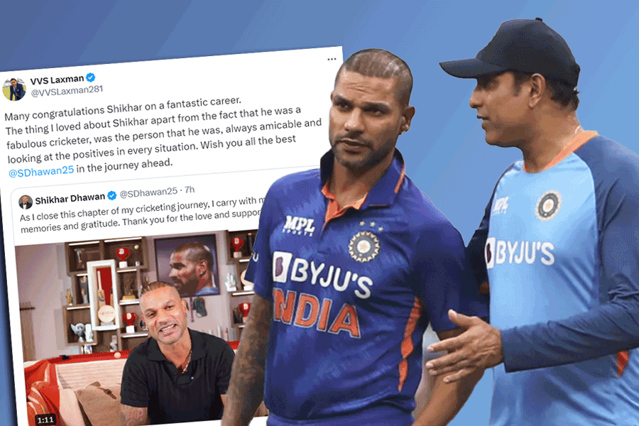Shikhar Dhawan and VVS Laxman