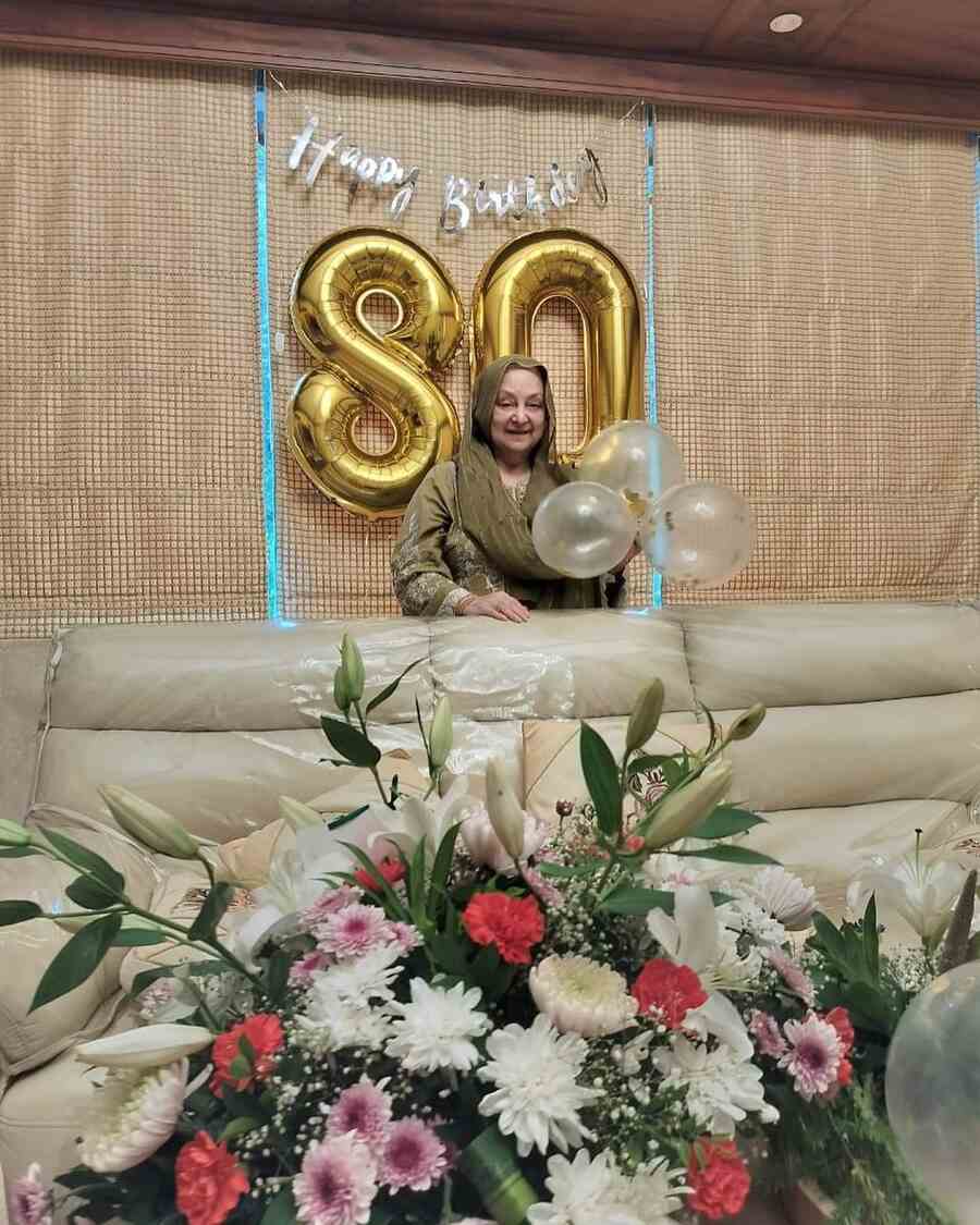 Saira opted for two outfits — an olive green salwar suit for the celebrations and a blue embroidered three-piece suit set — for the occasion. “I believe it’s in the company of your own people, people who love you. I consider myself blessed, graced by the affection and support of my family and friends,” she wrote in a long note on social media, expressing her gratitude to friends and family.