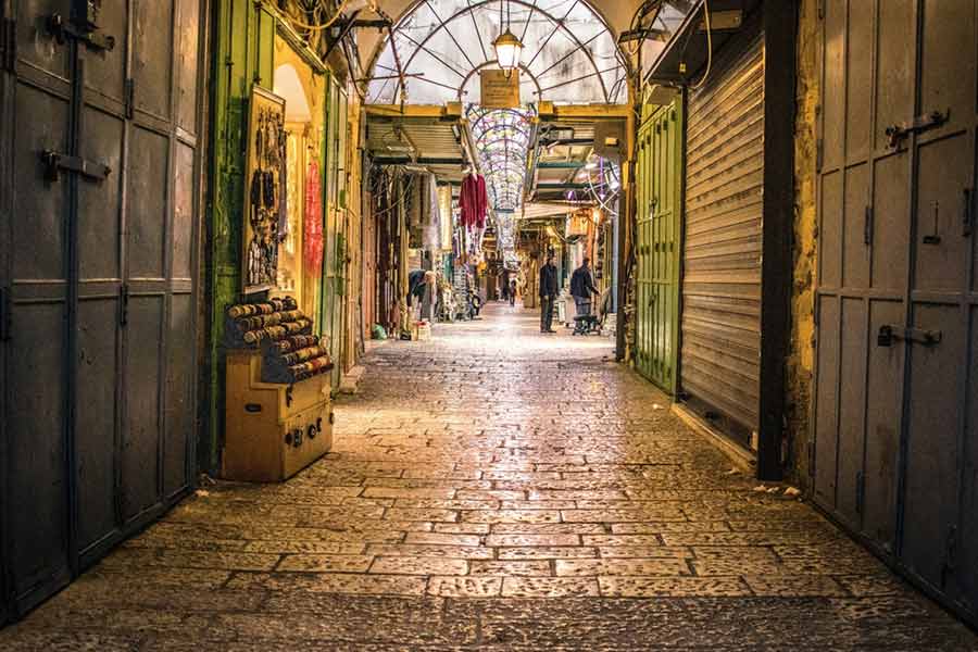 The deserted market of Jerusalem