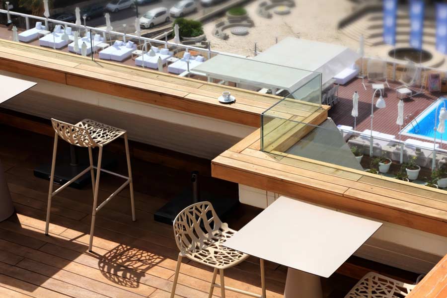 Telaviv city roof cafe in Israel