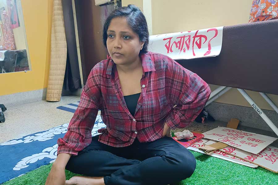 Sanjita at home in Baranagar this week