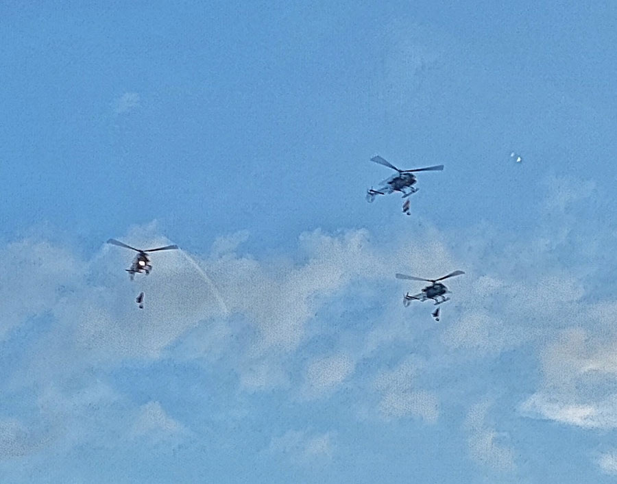 Ahead of the face-off between Mohun Bagan and Northeast United in the Durand Cup 2024 final at Yuva Bharati Krirangan (Salt Lake Stadium) on August 31, Army Aviation helicopters were spotted in the city sky during a rehearsal on Thursday. Cheetah, Advanced Light, Light Combat helicopters and unmanned aerial vehicles will be presenting a spectacular fly-past on Saturday