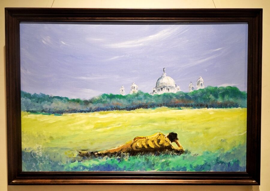  A young man basking under the open skies in the lush meadows of the Maidan — a feast for the senses that doesn’t cost a dime