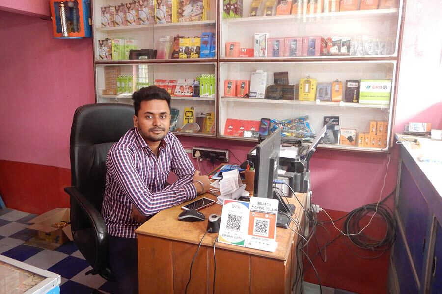 Partha at his own shop