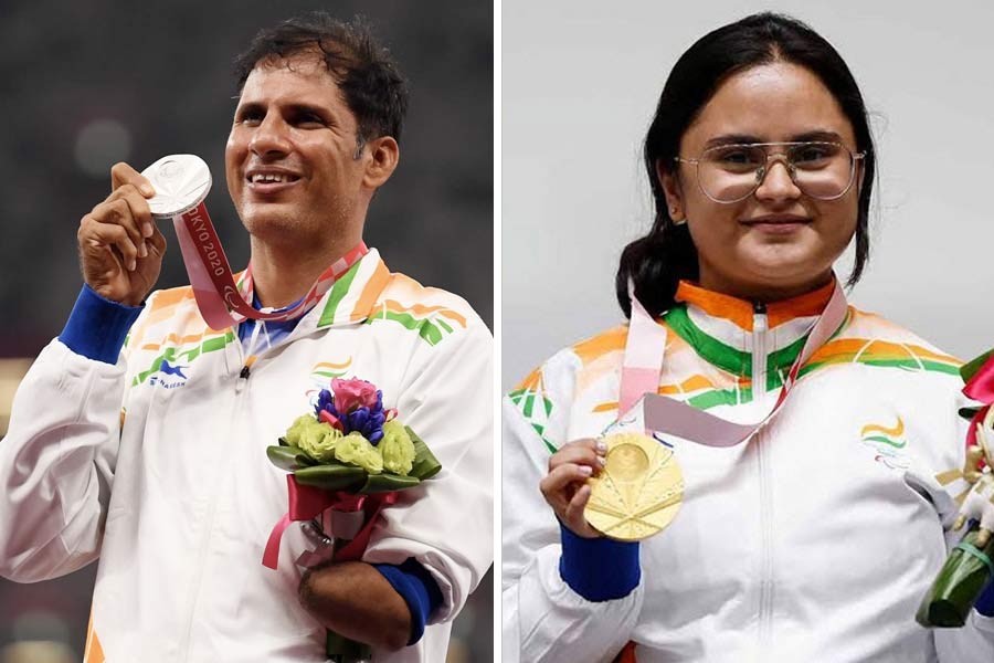 Devendra Jhajharia (left), Avani Lekhara(right)