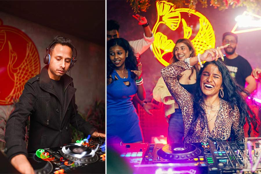 Founder of Maural Fibre, Adnan (left), hosted DJ Arthi for the first time in the city